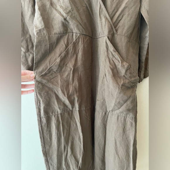 Apiece Apart Khaki Neutral V-Neck Jumpsuit size 2 - Picture 5 of 14